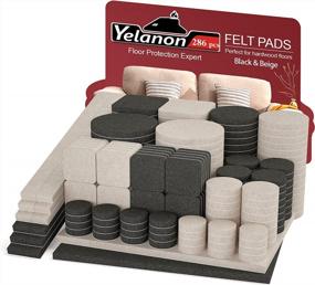 img 4 attached to Felt Furniture Pads -286 Pcs Furniture Pads Hardwoods Floors Self Adhesive , Cuttable Felt Chair Pads , Anti Scratch Floor Protectors For Furniture Feet Chair Legs, Furniture Felt Pads ,Black & Beige