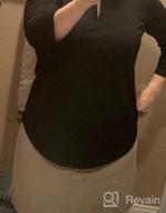 img 1 attached to 👚 Sherosa Womens V Neck Henley Work Tops Blouses with Casual 3/4 Sleeves review by Doug Davis