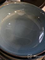 img 1 attached to Set Of 4 Vintage Bohemian Style Soup Bowls, Salad And Pasta Serving Bowl, 35Oz Capacity, Dishwasher And Microwave Safe review by Michelle Seitz