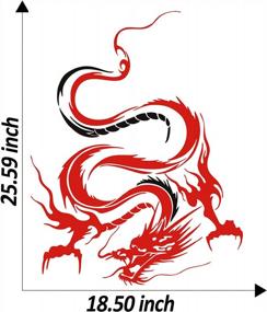 img 3 attached to Fierce Dragon Graphic Sticker For Your Car: Fochutech Self-Adhesive Vinyl Decals In Red