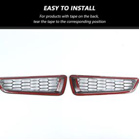 img 1 attached to Linskip Car Front Bumper Fog Lights Vent Honeycomb Overlay Bezel Cover Trim For 2015 2016 2017 2018 2019 2020 Ford F150 Raptor Gen2 Accessories（Chrome）