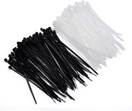 mudder 4 inch nylon cable ties (200 pieces): black and white options for efficient management logo