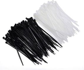 img 2 attached to Mudder 4 Inch Nylon Cable Ties (200 Pieces): Black and White Options for Efficient Management