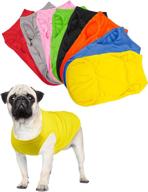 🐶 sgqcar 8-piece dog shirts pack | blank puppy t-shirt, colorful solid pet summer clothes | breathable dog plain shirts outfit for small medium dogs cats l логотип