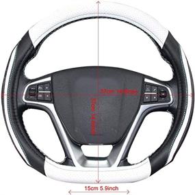img 1 attached to BuilLLin Cut Steering Wheel Cover Interior Accessories best: Steering Wheels & Accessories