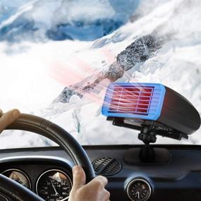 img 2 attached to 🚗 Efficient Car Defogger: 3 in 1 Windshield Defroster & Auto Heater/Cooling Fan for Winter - 12V 15A Vehicle