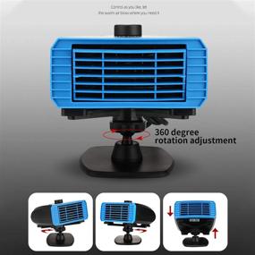 img 4 attached to 🚗 Efficient Car Defogger: 3 in 1 Windshield Defroster & Auto Heater/Cooling Fan for Winter - 12V 15A Vehicle