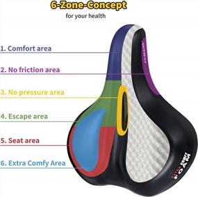 img 3 attached to C50 Extra Wide Bike Saddle Replacement - DAWAY Oversized Comfortable Memory Foam Bike Seat For Men Women Comfort On Peloton, Exercise, Mountain & Road Bikes Or E-Bike
