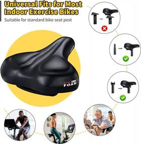 img 1 attached to C50 Extra Wide Bike Saddle Replacement - DAWAY Oversized Comfortable Memory Foam Bike Seat For Men Women Comfort On Peloton, Exercise, Mountain & Road Bikes Or E-Bike