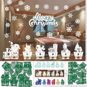 img 1 attached to Санта-Клаус, олень и снеговик Рождественская елка поезд металлические штампы - идеально подходит для изготовления открыток и скрапбукинга детские поделки!