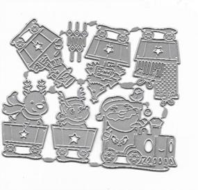 img 2 attached to Santa Claus, Deer & Snowman Christmas Tree Train Metal Cutting Dies - Perfect For Card Making And Scrapbooking Kids Crafts!