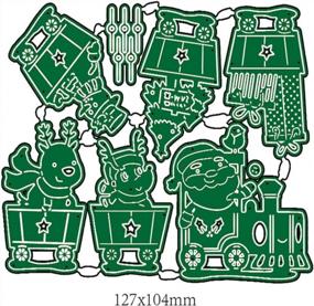 img 3 attached to Santa Claus, Deer & Snowman Christmas Tree Train Metal Cutting Dies - Perfect For Card Making And Scrapbooking Kids Crafts!