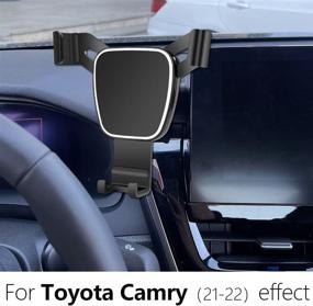 img 4 attached to LUNQIN Car Phone Holder for 2021-2022 Toyota 🚗 Camry: Perfect Auto Accessory for Navigation & Interior Decoration