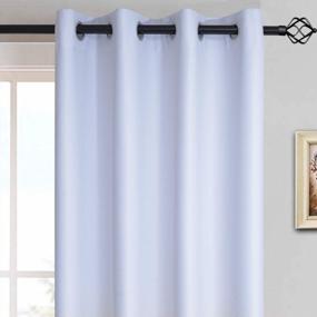 img 3 attached to Transform Your Space With Stylish Yakamok Blackout Ombre Curtains - Room Darkening Gradient Design, Thermal Insulated, Grommet Panels - Ideal For Living Room Or Bedroom - 2 Panels, 52X84 Inch Size