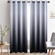 transform your space with stylish yakamok blackout ombre curtains - room darkening gradient design, thermal insulated, grommet panels - ideal for living room or bedroom - 2 panels, 52x84 inch size logo