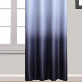img 2 attached to Transform Your Space With Stylish Yakamok Blackout Ombre Curtains - Room Darkening Gradient Design, Thermal Insulated, Grommet Panels - Ideal For Living Room Or Bedroom - 2 Panels, 52X84 Inch Size