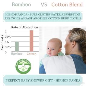 img 1 attached to 🐼 HIPHOP PANDA Bamboo Baby Burp Cloths - 500GSM Thick Ultra Absorbent Burping Cloth for Boys and Girls, Essential Newborn Towels - Milk Spit Up Rags - White - Pack of 4