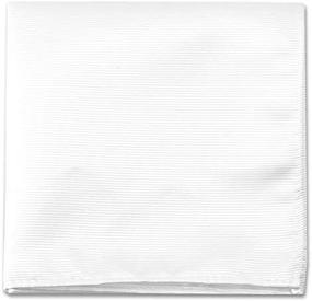 img 3 attached to 👔 Classic White Pocket Squares for Men: Elegant Handkerchiefs