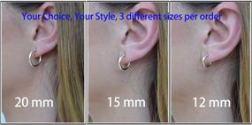img 3 attached to Set Of 3 Pairs Small Gold Hoop Earrings For Women - Hypoallergenic S925 Sterling Silver Hoops In 14K Gold, Rose Gold, And Silver Plating Perfect For Girls And Women