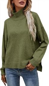 img 4 attached to Stay Chic And Comfortable With Ferrtye'S Womens Casual High Neck Sweater