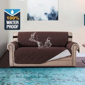 img 3 attached to Protect Your Furniture From Spills And Pet Damage With H.VERSAILTEX 100% Waterproof Sofa Slipcover - Non-Slip And Washable Loveseat Cover