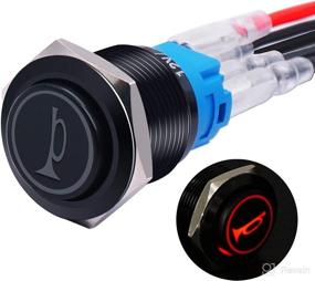 img 4 attached to Twidec/19MM Raised Speaker Horn Momentary Push Button Switch 3/4&#34