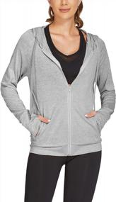 img 4 attached to ELESOL Women'S Athletic Hoodies: Long Sleeve Workout Jacket W/ Thumb Hole, Zip & Pockets (S-XXL)