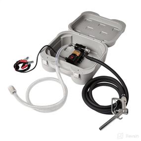 img 4 attached to AmazonCommercial Portable 12V DC Diesel Fuel Transfer Pump Kit - Heavy Duty, 10GPM/40LPM, Self-Priming, Includes Alligator Clamps, Aluminum Manual Nozzle, Delivery & Suction Hose with Filter