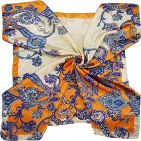 img 1 attached to Large Inches Satin Square Headscarf Women's Accessories and Scarves & Wraps