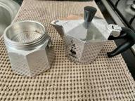img 2 attached to Bialetti Moka Express: Authentic Stovetop Espresso Maker for Italian Coffee - 3 Cup (4.3 Oz - 130 Ml), Silver Aluminium review by Itsara Thanomvong ᠌