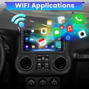 img 2 attached to Автомагнитола с сенсорным экраном 10 дюймов для Jeep Wrangler 2011-2014 с поддержкой Apple CarPlay и Android Auto