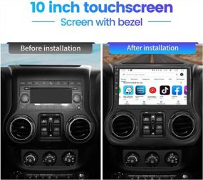 img 3 attached to Автомагнитола с сенсорным экраном 10 дюймов для Jeep Wrangler 2011-2014 с поддержкой Apple CarPlay и Android Auto