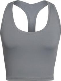 img 4 attached to AGUTIUN Women'S Racerback Tanks With Built-In Bra For Yoga And Running Workouts