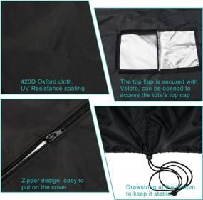 img 1 attached to 420D Waterproof IBC Tote Cover For 1000L/275 Gallon - Coitak Rain Barrel Protective Cover