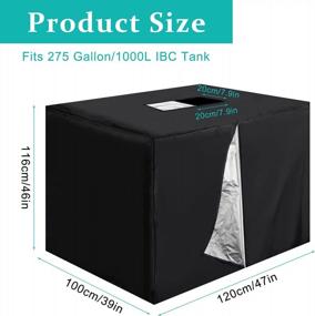 img 2 attached to 420D Waterproof IBC Tote Cover For 1000L/275 Gallon - Coitak Rain Barrel Protective Cover