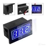 waterproof led voltmeter with uv protection for golf carts - monitor battery voltage for club car, ezgo, yamaha (48v, 36v, 72v, 120v) логотип