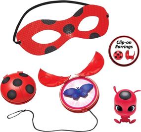 img 3 attached to Playmates Toys Miraculous Ladybug Dress Up Set With Yoyo, Color Change Akuma, Tikki Kwami Mask And Earrings.