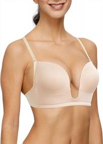 img 2 attached to Get The Ultimate Cleavage With YANDW Low Cut Deep U Plunge Bra With Padded Push Up And Multiway Straps