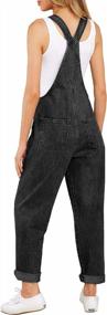 img 3 attached to Women'S GRAPENT Denim Jumpsuit - Loose Fit Stretch Overalls