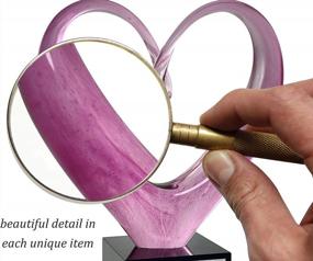 img 1 attached to Award For Wife - Heart Shaped Art Glass - Customized Trophy For Wife Or Girlfriend - Anniversary