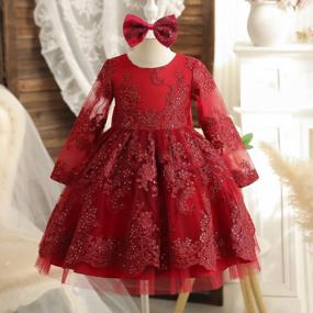 img 3 attached to Beautiful Tulle Flower Princess Wedding Dress For Toddler & Baby Girl - NNJXD
