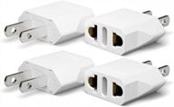 4-pack unidapt us plug adapters - convert eu, europe, japan, and canada to american power outlets - travel plug adapter for usa - wall plugs for improved accessibility and convenience logo