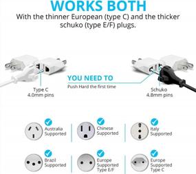 img 1 attached to 4-Pack Unidapt US Plug Adapters - Convert EU, Europe, Japan, And Canada To American Power Outlets - Travel Plug Adapter For USA - Wall Plugs For Improved Accessibility And Convenience