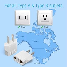 img 2 attached to 4-Pack Unidapt US Plug Adapters - Convert EU, Europe, Japan, And Canada To American Power Outlets - Travel Plug Adapter For USA - Wall Plugs For Improved Accessibility And Convenience