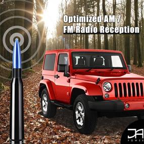 img 2 attached to 🚀 JAPower 5.5 Inch Bullet Antenna: Ford F150 F250 F350, Dodge Ram, Jeep Wrangler, Toyota Tundra | Short, Car Wash Proof, Optimized FM/AM Radio Reception