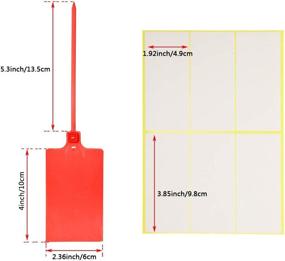 img 3 attached to 🔖 25-Piece Set of Mini Skater Large Plastic Label Tags – Multicolored Self-Locking Nylon Writable Marker Ties for Luggage Identification and Cable Cord Organizing, Including 30 Sticky Labels in 5 Colors