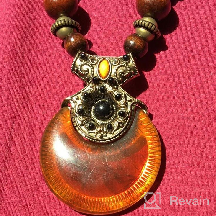 img 1 attached to Ethnadore Vintage Indian Oxidized Beaded Pendant Necklace – Statement Jewelry review by Sandra Ford