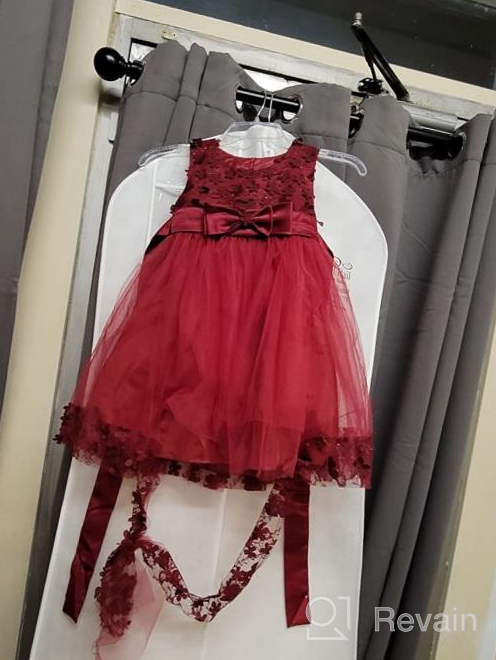 img 1 attached to Burgundy Princess Holiday Sleeveless Sundress: Stunning Dress for Girls' Clothing and Dresses review by Damian Grotting