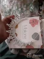 img 1 attached to Makone Queen Crown For Women Gold Tiara With Clear Rhinestone For Christmas Birthday Girls Prom Halloween Bridal Party - Gold Crown (White-Gold) review by Tracey Horve