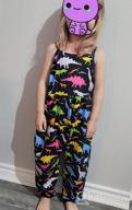 img 1 attached to Yousie Toddler Dinosaur Girls' Jumpsuit Romper - Stylish Clothing for Kids review by Leonard Beard